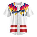 Custom Team Design White & Red Colors Design Sports Baseball Jersey BB00CC060209