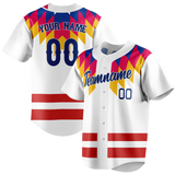 Custom Team Design White & Red Colors Design Sports Baseball Jersey BB00CC060209