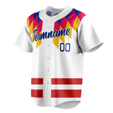 Custom Team Design White & Red Colors Design Sports Baseball Jersey BB00CC060209