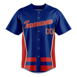 Custom Team Design Royal Blue & Maroon Colors Design Sports Baseball Jersey BB00CC071908