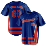 Custom Team Design Royal Blue & Maroon Colors Design Sports Baseball Jersey