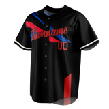 Custom Team Design Black & Royal Blue Colors Design Sports Baseball Jersey BB00CC100119