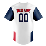 Custom Team Design White & Red Colors Design Sports Baseball Jersey BB00CG050209