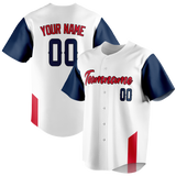 Custom Team Design White & Red Colors Design Sports Baseball Jersey BB00CG050209