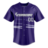 Custom Team Design Dark Purple & White Colors Design Sports Baseball Jersey BB00CR012202