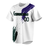 Custom Team Design White & Dark Aqua Colors Design Sports Baseball Jersey BB00CR030216