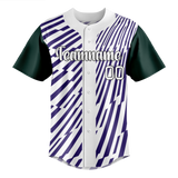 Custom Team Design Dark Purple & White Colors Design Sports Baseball Jersey BB00CR042202