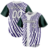 Custom Team Design Dark Purple & White Colors Design Sports Baseball Jersey BB00CR042202