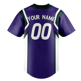 Custom Team Design Dark Purple & White Colors Design Sports Baseball Jersey BB00CR052202