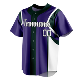 Custom Team Design Dark Purple & White Colors Design Sports Baseball Jersey BB00CR052202