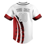 Custom Team Design White & Maroon Colors Design Sports Baseball Jersey BB00CR070208