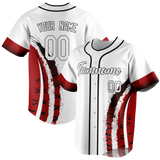 Custom Team Design White & Maroon Colors Design Sports Baseball Jersey