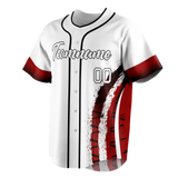 Custom Team Design White & Maroon Colors Design Sports Baseball Jersey BB00CR070208