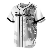 Custom Team Design White & Black Colors Design Sports Baseball Jersey BB00CR090201