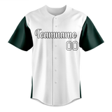 Custom Team Design White & Kelly Green Colors Design Sports Baseball Jersey BB00CR090215