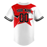 Custom Team Design White & Red Colors Design Sports Baseball Jersey BB00CWS020209