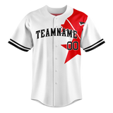 Custom Team Design White & Red Colors Design Sports Baseball Jersey BB00CWS020209