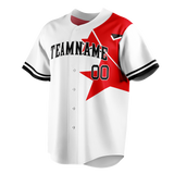 Custom Team Design White & Red Colors Design Sports Baseball Jersey BB00CWS020209