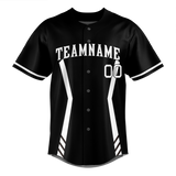 Custom Team Design Black & White Colors Design Sports Baseball Jersey BB00CWS040102