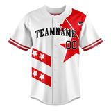 Custom Team Design White & Red Colors Design Sports Baseball Jersey BB00CWS070209