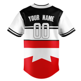 Custom Team Design White & Red Colors Design Sports Baseball Jersey BB00CWS080209