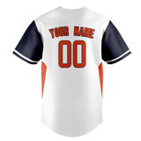 Custom Team Design White & Orange Colors Design Sports Baseball Jersey BB00DT050210
