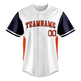 Custom Team Design White & Orange Colors Design Sports Baseball Jersey BB00DT050210