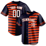 Custom Team Design Dark Purple & Orange Colors Design Sports Baseball Jersey