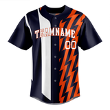 Custom Team Design Dark Purple & Orange Colors Design Sports Baseball Jersey BB00DT072210