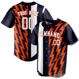 Custom Team Design Dark Purple & Orange Colors Design Sports Baseball Jersey BB00DT072210