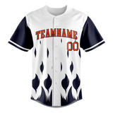 Custom Team Design White & Dark Purple Colors Design Sports Baseball Jersey BB00DT100222