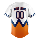 Custom Team Design White & Navy Blue Colors Design Sports Baseball Jersey BB00HA040218