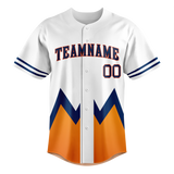 Custom Team Design White & Navy Blue Colors Design Sports Baseball Jersey BB00HA040218