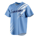 Custom Team Design Light Blue & White Colors Design Sports Baseball Jersey BB00KCR032102