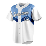 Custom Team Design White & Light Blue Colors Design Sports Baseball Jersey BB00KCR040221