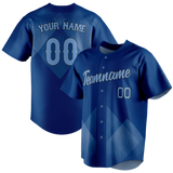 Custom Team Design Royal Blue & Light Blue Colors Design Sports Baseball Jersey