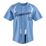 Custom Team Design Light Blue & White Colors Design Sports Baseball Jersey BB00KCR082102