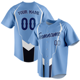 Custom Team Design Light Blue & White Colors Design Sports Baseball Jersey BB00KCR082102