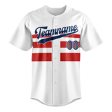 Custom Team Design White & Red Colors Design Sports Baseball Jersey BB00LAA010209