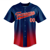 Custom Team Design Navy Blue & Red Colors Design Sports Baseball Jersey BB00LAA021809