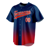 Custom Team Design Navy Blue & Red Colors Design Sports Baseball Jersey BB00LAA021809