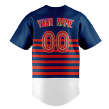 Custom Team Design Navy Blue & Red Colors Design Sports Baseball Jersey BB00LAA031809