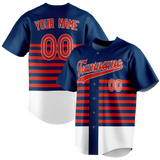 Custom Team Design Navy Blue & Red Colors Design Sports Baseball Jersey