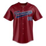 Custom Team Design Maroon & Gray Colors Design Sports Baseball Jersey BB00LAA040803