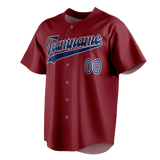 Custom Team Design Maroon & Gray Colors Design Sports Baseball Jersey BB00LAA040803