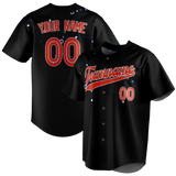 Custom Team Design Black & Red Colors Design Sports Baseball Jersey