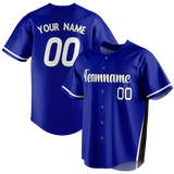 Custom Team Design Royal Blue & Black Colors Design Sports Baseball Jersey