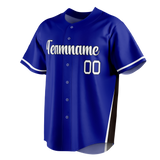 Custom Team Design Royal Blue & Black Colors Design Sports Baseball Jersey BB00LAD011901