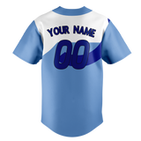 Custom Team Design Light Blue & White Colors Design Sports Baseball Jersey BB00LAD022102