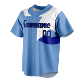 Custom Team Design Light Blue & White Colors Design Sports Baseball Jersey BB00LAD022102